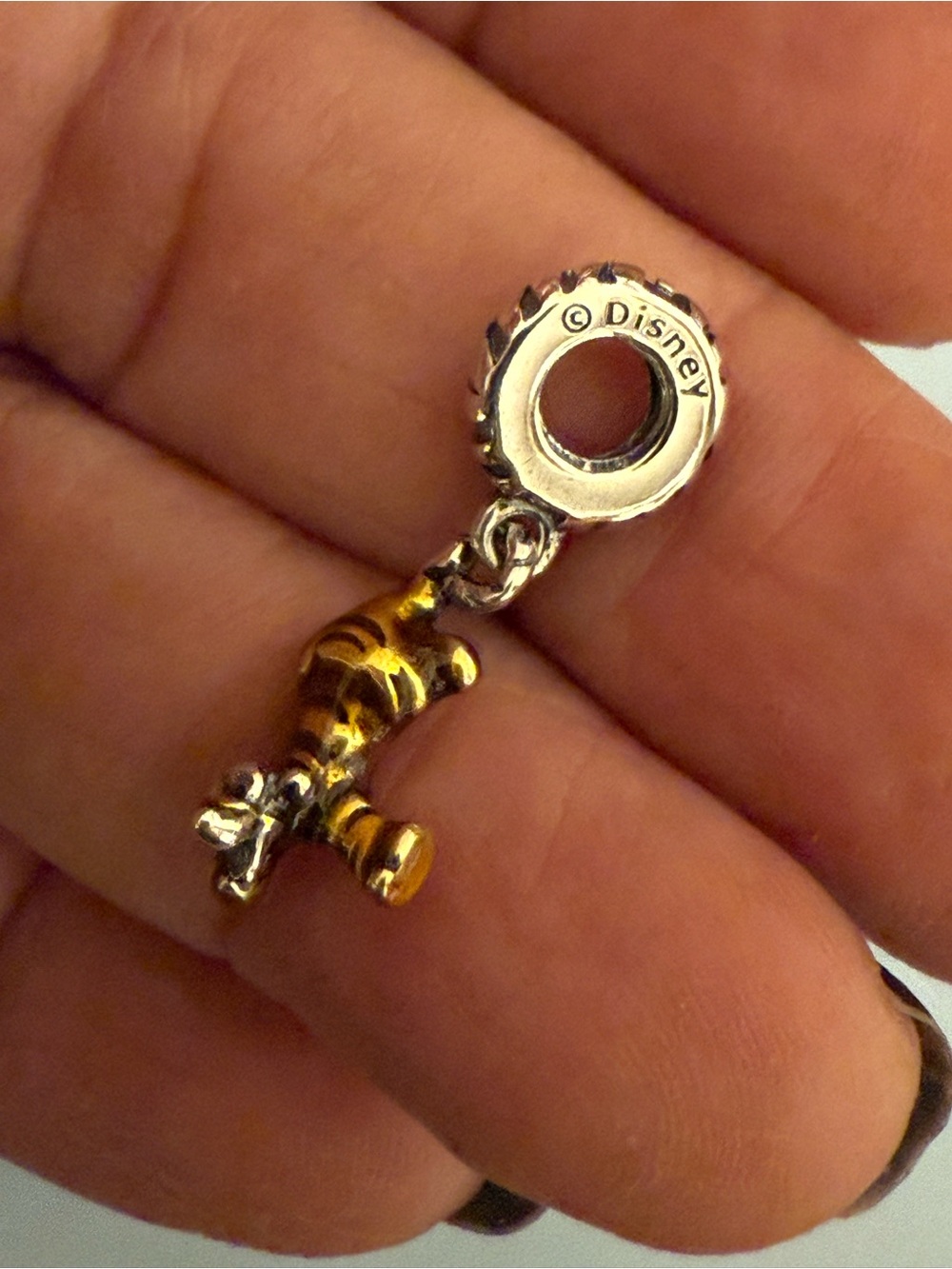 Disney Tigger Dangle Charm - Yellow and Silver
